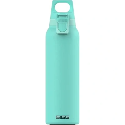 Bild av SIGG Isolerad vattenflaska termosflaska Hot &amp; Cold One Light Glacier med fruktfilter läckagesäker BPA fri 18/8 rostfritt stål camping och utomhus ljusblå 0,55 l
