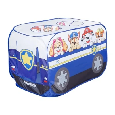 Bild av roba Pop up Spelstuga &#039;Paw Patrol&#039;: Stuga i bilform med automatisk hopfällningsfunktion För inomhus och utomhusbruk Blå/Vit…