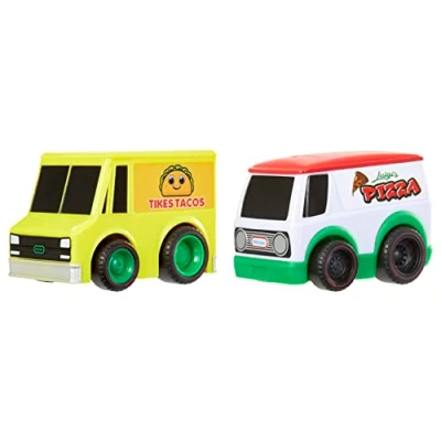 Bild av Little Tikes My First Cars Crazy Fast 2 pack Electro Riders Dino Dashers, Matstil Pullback leksaksbil 9 cm (13,5 tum) bilar som reser upp till 15 m (50 fot) för barn i åldrarna 3+