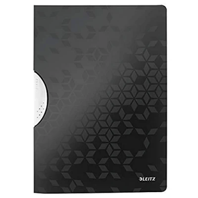 Bild av Leitz WOW ColorClip Klämmapp, A4, 30 ark, flexibel plast, svart, 41850095