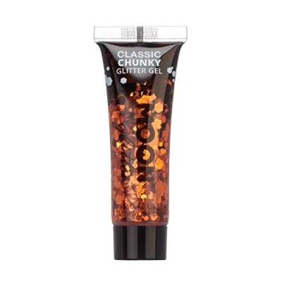 Bild av Klassisk tjock glansgel från Moon Glitter 12 ml koppar brons paljetter för ansikte.