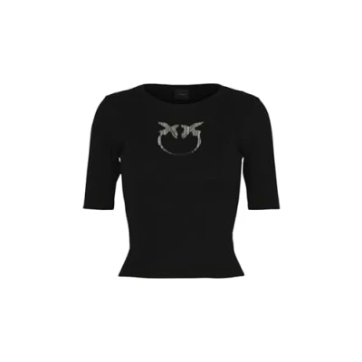Bild av Pinko Tritone Maglia Tshirt med print, Storlek: XS, Black