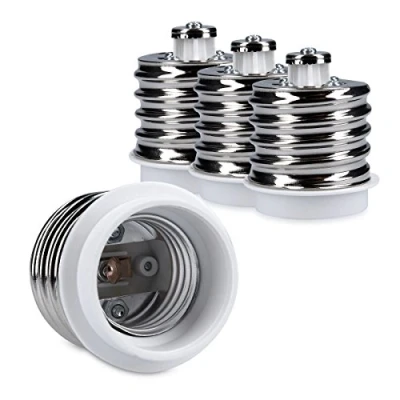 Bild av kwmobile E40 till E27 adapterkit lampsockel adapter omvandlare Mogul bas medium för halogen, LED lampor 4 pack i vitt