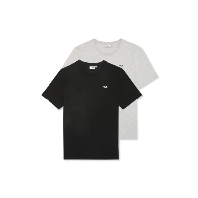 Bild av Fila BROD TEE 2 PACK Tshirt bas, Storlek: XS, Black light grey melange