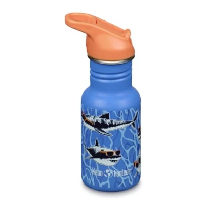 Bild av Klean Kanteen Kid Classic Narrow Sharks in Shades w/ Flip Seal Sport Cap 355 ml
