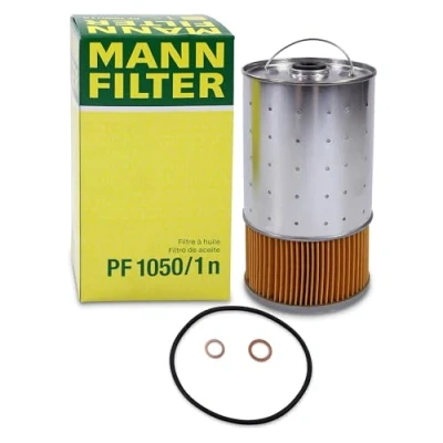 Bild av MANN FILTER PF 1050/1 n Filtre à huile avec joint d&#039;étanchéite Cartouche filtrante MERCEDES BENZ: T1 Сamion Plateau/Сhâssis, Van, W124 Break