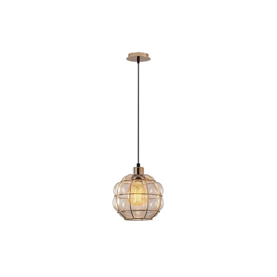 Bild av Opviq Safderun 401 S hänglampa, kopparfärgat glas/järn Ø 23 cm