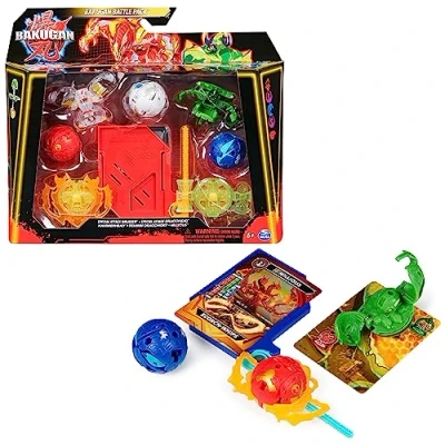 Bild av Bakugan 3.0 Battle Pack med 5 bollar, individuellt monterade actionfigurer karaktärskort för samling, olika varianter, barn från 6 år
