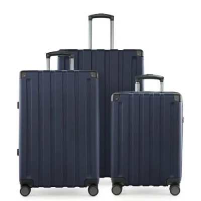 Bild av Huvudstadsväska Q Damm väska med hårt skal, trolley, TSA, 4 hjul, Mörkblå, Koffer Set, Resväska set