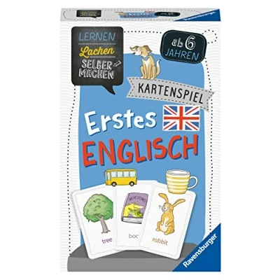 Bild av Ravensburger 80543 lära sig skratt göra det själv: Första engelska, barnlek från 6 år, pedagogiskt spel för 1 4 spelare, kortspel