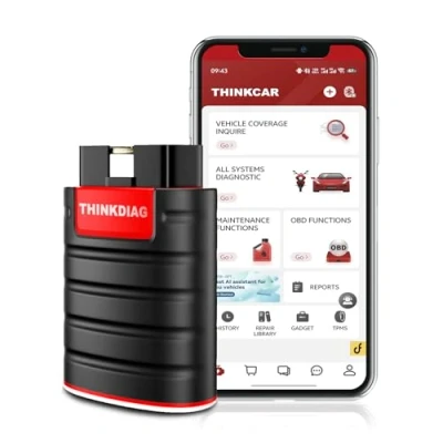 Bild av Thinkcar ThinkDiag Bluetooth OBD2 Scanner, Car Code Reader, 16 Återställ servicefunktioner, för IOS Android, Diagnostic Scan Tool, ECU Coding, Auto VIN