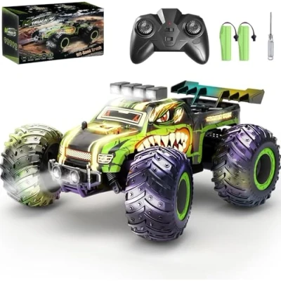 Bild av Comius Sharp Radiostyrd bil, 1:18 20 km/h fjärrstyrd monstertruck med 2 batterier, 2,4 GHz drift RC bil för barn från 6 7 8 9 10 11 12 år