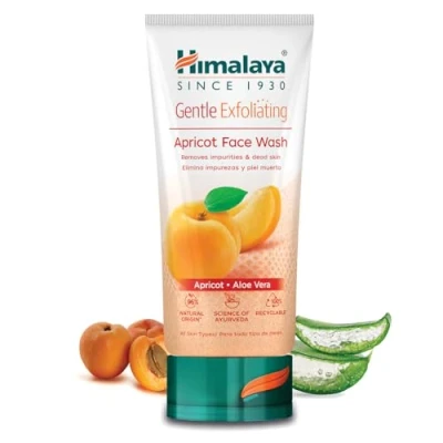Bild av Himalaya Gentle Exfoliating Daglig ansiktstvätt med växtbaserade aktiva aprikos, neem och citron Rengör huden effektivt, exfolierar skonsamt, lämplig för alla hudtyper 150 ml