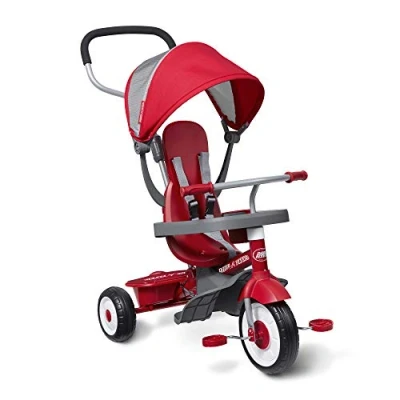 Bild av Radio Flyer 481TZ 4 i 1 promenad &#039;N trehjuling för småbarn åldrarna 9 månader 5 år barnvagn