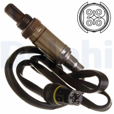 Bild av DELPHI ES10581 12B1 Sonde lambda doigt, chauffé BMW: 3 Coupe, Cabriolet, Z3 Roadster, MERCEDES BENZ: CLK Cabriolet