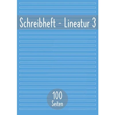 Bild av Schreibheft Lineatur 3: Schul Heft 3. Klasse 100 Seiten Din A4 liniert Deutsch Schreiblernheft ohne Rand