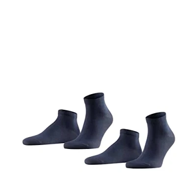 Bild av FALKE Sneakers Happy 2 pack bomull män svart vit många fler färger förstärkta herrsneakers utan motiv andas tunn och enfärgad i multipack par