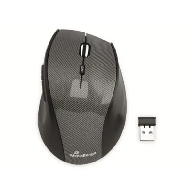 Bild av MediaRange MROS207 Mouse 2.4 GHz black carbon Optic 5 knappar Svart
