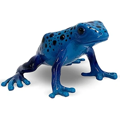 Bild av Bullyland 68523 Leksaksfigur blå trädtrogare Frosch Azureus, ca 3 cm stor djurfigur, detaljrik, PVC fri, perfekt som en liten gåva för barn från år, (blå)