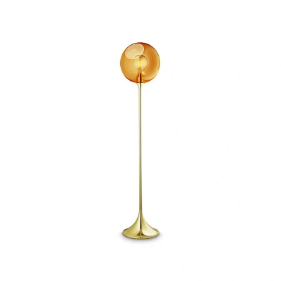 Bild av DESIGN BY US Ballroom golvlampa, bärnsten, glas, munblåst, dimbar