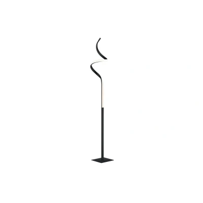 Bild av Reality Leuchten LED golvlampa Course, matt svart, 3.000 K, höjd 145 cm