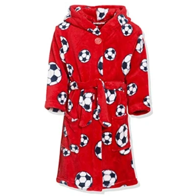 Bild av Playshoes Fleece badrock för pojkar fotboll, badrock, röd, 146 152