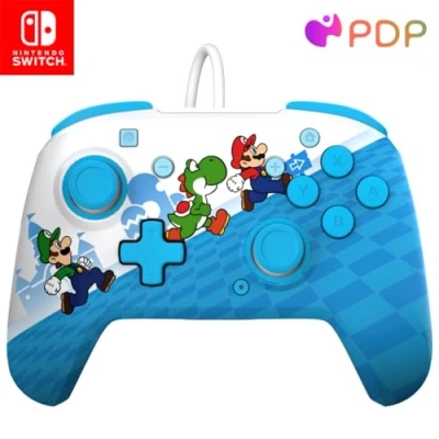 Bild av PDP REMATCH Wired Controller Mario Escape Nintendo Switch, Blått och vitt