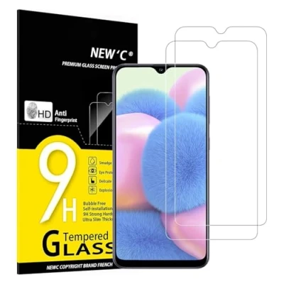 Bild av NEW&#039;C 2 Pack, skärmskydd i glas för Samsung Galaxy A30s, A40s, bubbelfri, 9H hårdhet, 0,33 mm ultratransparent, ultrabeständigt härdat