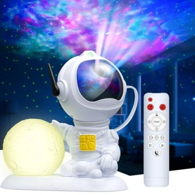 Bild av Astronaut Galaxy projektor, stjärnprojektor, stjärnprojektor med nattljus för barn, 9 lägen, 360 rotation, fjärrkontroll, månlampa heminredning, presenter barn och vuxna