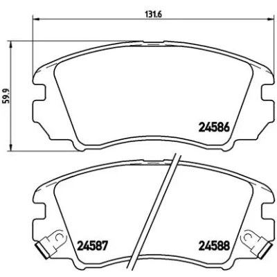 Bild av Bromsbeläggssats, skivbroms BREMBO P 30 043