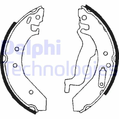 Bild av DELPHI LS1645 Mâchoires De Frein 203 38 HONDA: CIVIC 6 Hatchback, Fastback, Concerto 3/5 portes, ROVER: 200 45 5 portes