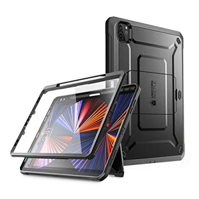 Bild av SupCase Fodral för iPad Pro 11 tum (2021/2020), stötskydd, 360 graders skyddsfodral, robust skydd, stöd, Apple Pencil laddning [Unicorn Beetle PRO] med inbyggt skärmskydd och stativ (svart)
