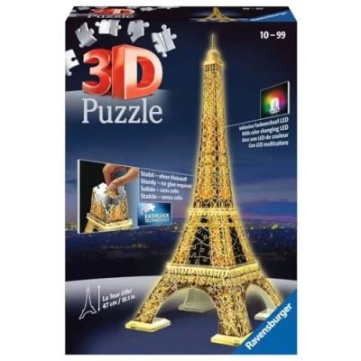 Bild av Ravensburger Eiffelturm bei Nacht Pussel för barn, Storlek: One Size, Multicoloured