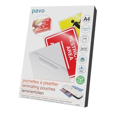 Bild av Pavo Laminat S_H A4 75mic klar 100/fp