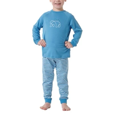 Bild av Schiesser Natural LOVE Pyjamas för barn, Storlek: 92, Blau