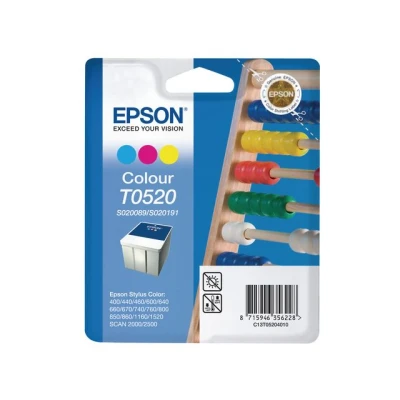 Bild av Epson Bläckpatron, T052, C13T05204010, Abacus, tre färger, singelförpackning