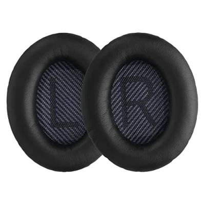Bild av kwmobile Öronkuddar kompatibla med Bose Quietcomfort 35 35II 25 15/QC35 QC35II QC25 QC15 öronkuddar 2 x ersättning för hörlurar svart