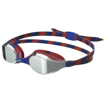 Bild av Speedo Junior Hyper Flyer Simglasögon Bekväm passform Justerbar design Anti dimma läckage, marinblå/röd/grå, en storlek