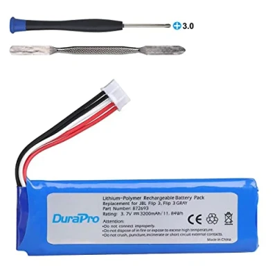 Bild av DuraPro 3,7 V 3 200 mAh batteri för JBL Flip GRÅ GSP872693