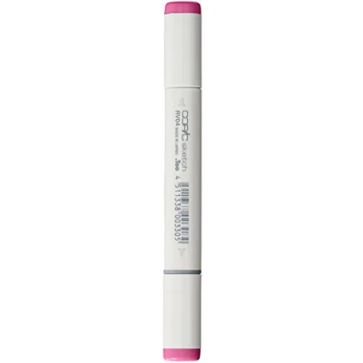Bild av COPIC sketch markeringspenna typ RV 04, shock rosa, professionell penselmarkör, med en superpenselspets och medelbrun spets