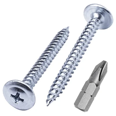 Bild av (paket med 200 st) zinkpläterat stål 4,2 x 38 mm träskruvar, metallskruvar, stjärnskruvmejsel modifierad sockelhuvud, självgängande (200, mm)