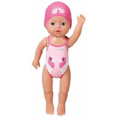 Bild av BABY born 835302 Zapf Creation My First Swim Girl docka 30 cm (12 tum), bewegliche vapenben, schwimmt durchs vatten, vatten och utan batterier, rosa