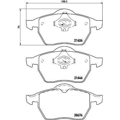 Bild av HELLA 8DB 355 007 881 Jeu de plaquettes frein non préparé pour indicateur d&#039;usure AUDI: A4 B5 Avant, Berline, VOLKSWAGEN: Passat Berline