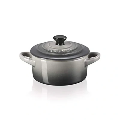 Bild av Le Creuset Mini Cocotte/gryta, rund, 200 ml, 10 x 5 cm, stengods, flint (grå)