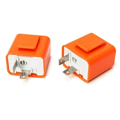 Bild av QWORK Universal 12 V 2 stift blinkers relä, LED blixtreläindikator, justerbar hastighet, st