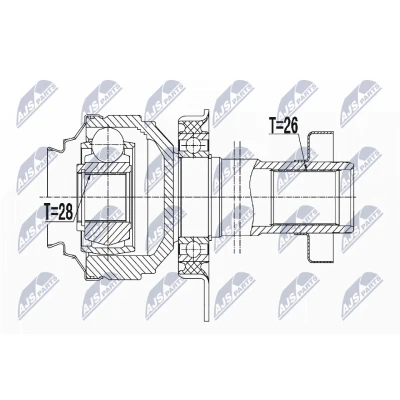 Bild av Ledsats, drivaxel Nty NPW VW 051