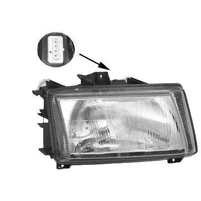 Bild av VAN WEZEL 5826962 Phares droit H4 pour circulation à droite sans commande correcteur de site projecteur P43t VOLKSWAGEN: Caddy 2 Kastenwagen