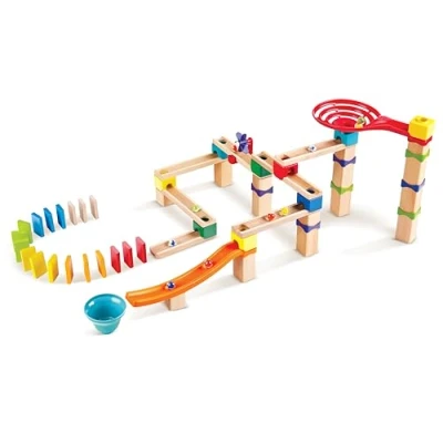 Bild av Hape Rasante kulbana med Domino, av trä, byggleksak, från 3 år, brun