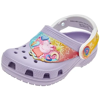 Bild av Crocs Barn Classic FL IAM Peppa gris clog T clog, Lavendel, 20/21 EU