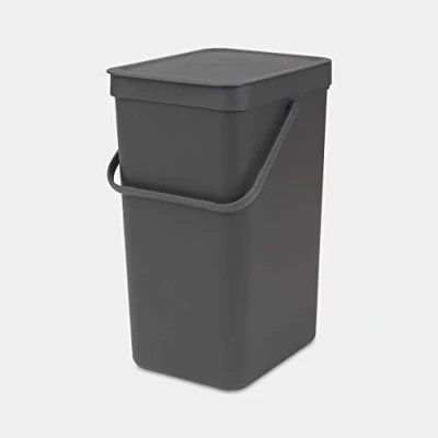 Bild av Brabantia Sort &amp; Go Recycling Mülleimer, Hink, Grey, 16 Liter